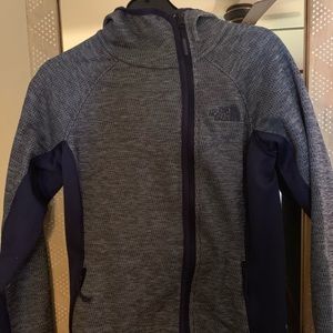 North face fleece lined zip up